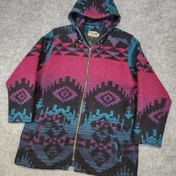 VTG Eastern Mountain Sports EMS Mens Womens L Large Aztec Wool